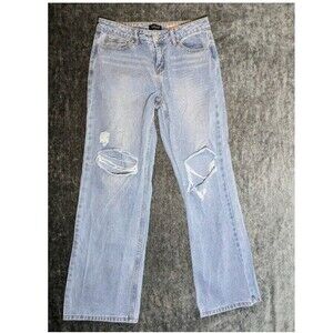 Vintage Angel Kiss Low Slung Straight Leg Jeans 5/27 distressed 90s Y2K